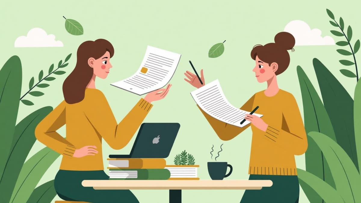 Ilustración de educación sostenible y reducción de papel en colegios colombianos